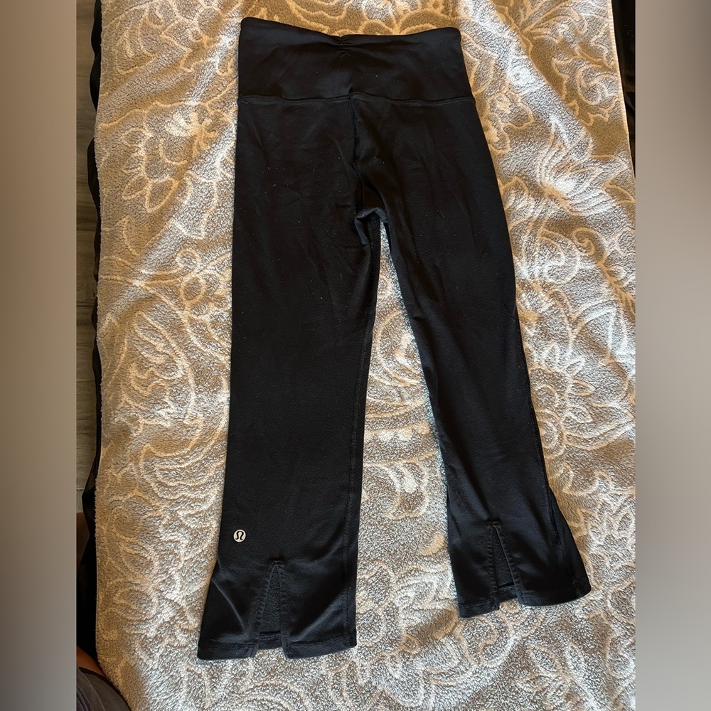 Black Crop Lululemon Leggings Size 2